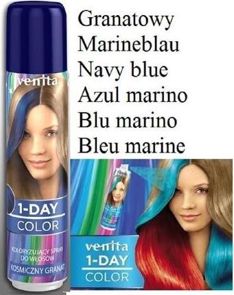 Image du produit Venta Venita 1-Day-Color Hairspray Navy Blue Colour (Bleu marine)