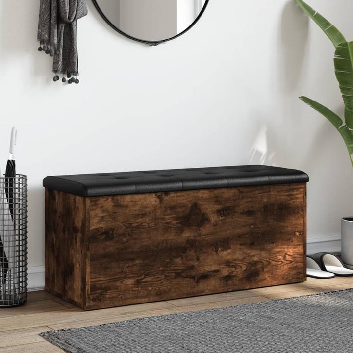 Produktbild VidaXL Sitzbank mit Stauraum Räuchereiche 102x42x45 cm (102 cm)
