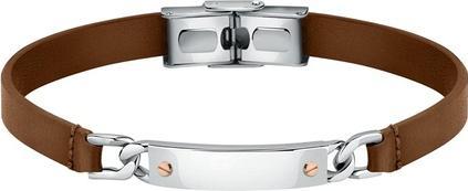 Morellato Stylish brown leather bracelet Moody SQH45 (M) (Recycled Leather)