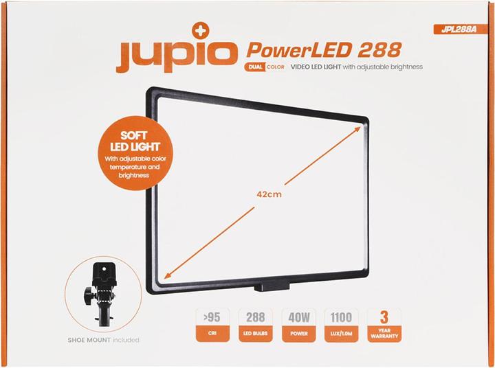 Actual product image Jupio Power LED 288 (Video light)