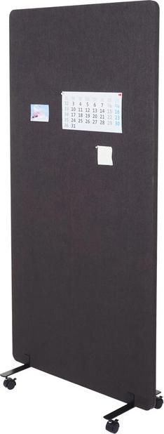 Mendler Cloison acoustique, écran de bureau Cloison de séparation, double paroi enroulable Tissu/textile - (167 x 80 x 39 cm)