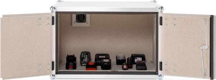 Actual product image Cemo FR 60 safety storage cupboard for rechargeable batteries, with smoke detector