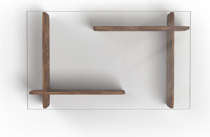 Actual product image Micadoni Glass Coffe Table, "William", 60x100x30Made in Europe (60 x 100 x 30 cm)