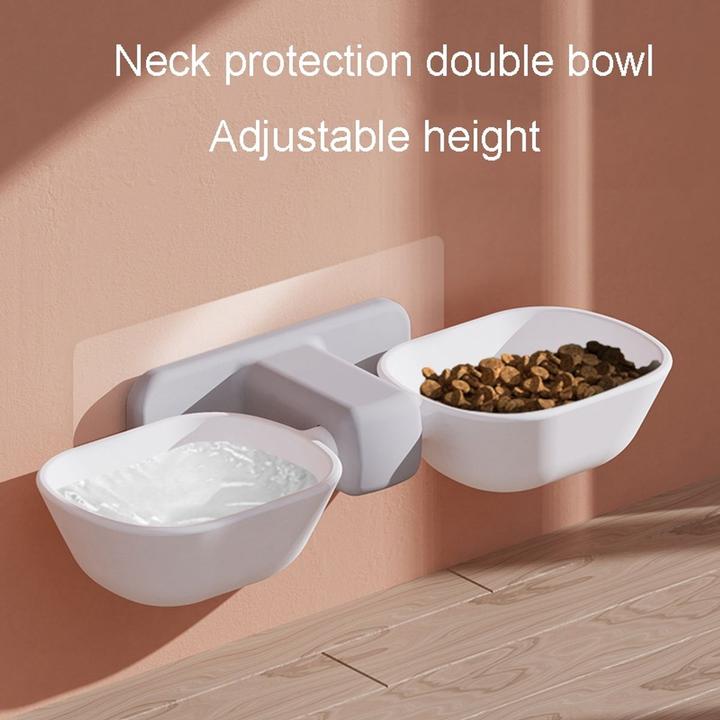 Actual product image König Design Pet dual food bowl food bowl cat dog bowl slanted for small bowl