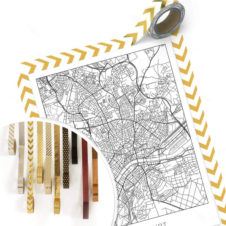 Produktbild Trenddeko Stadtplan Frankfurt (120 x 150 cm)