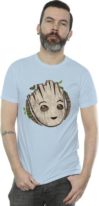 Immagine prodotto I Am Groot Wooden Head Maglietta Uomo (M)