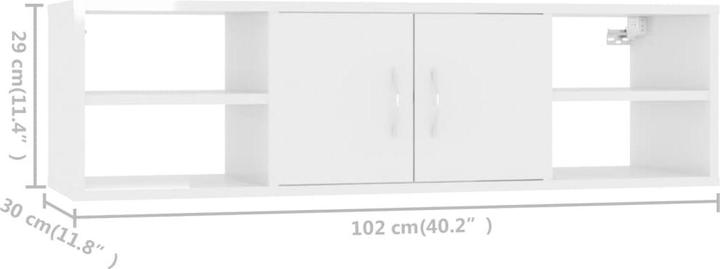 Produktbild VidaXL Wandregal Schwarze Eiche 140x41x75 cm Holzwerkstoff (102 x 30 x 29 cm)