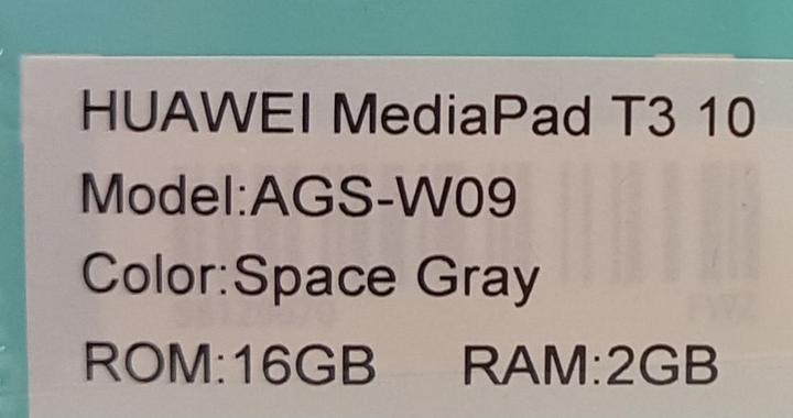 Immagine prodotto Huawei MediaPad T3 (Solo WiFi, 9.60", 16 GB, Space grey)