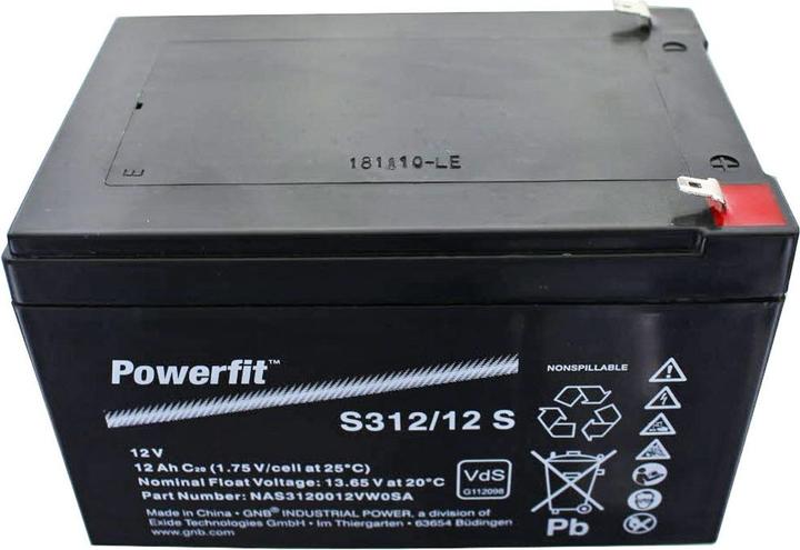 Actual product image Exide Akku Powerfit S312/12S, Anschluss 4,8mm (12 V, 12 Ah)