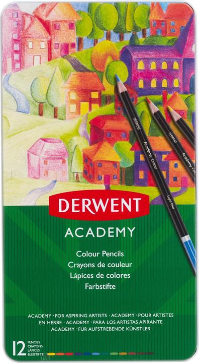 Derwent Matite colorate in latta multicolore, 12 pezzi (Multicolore, 12 x)