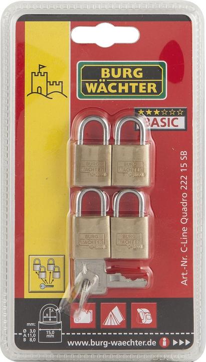 Actual product image Burg Wächter Cylinder lock QUADRO 222 15 SB