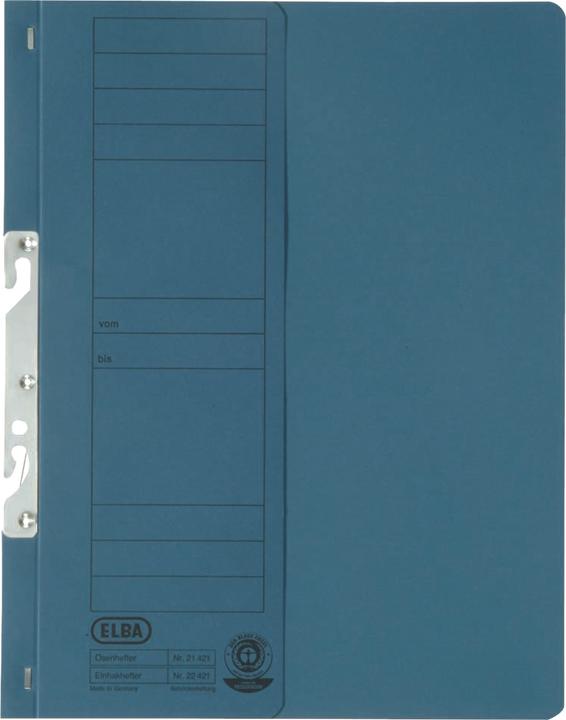 Produktbild Elba Einhakhefter aus Karton, blau, Behördenheftung halber Vorderdeckel, gepackt zu 50 Stück (A4, 50 x)