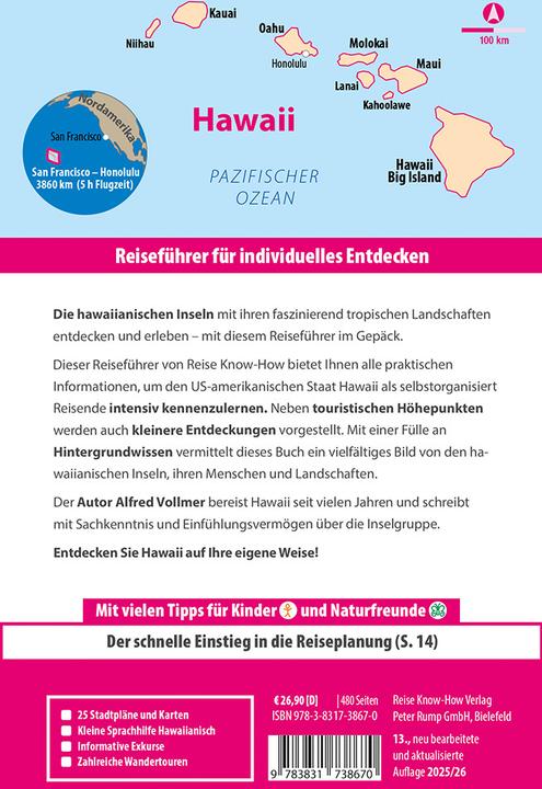 Produktbild Reiseführer Hawaii (Deutsch, Alfred Vollmer, 2024)
