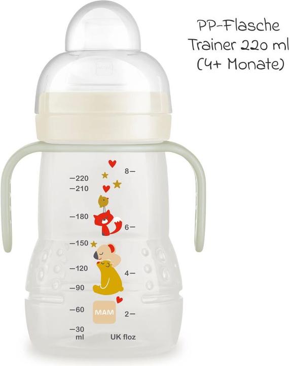 Produktbild MAM Babyflaschen PP-Flasche Trainer + Night 220 ml - Beig (220 ml)