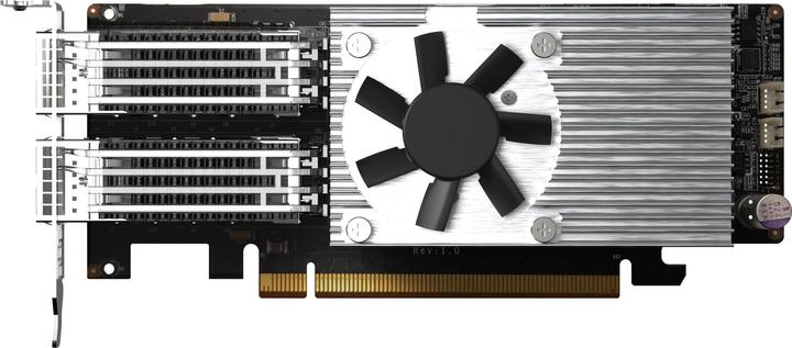 Image du produit QNAP Carte d'extension de réseau QSFP28 à double port, 100GbE, faible encombrement, PCIe Gen4 x16
