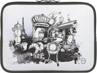 Actual product image Be.ez Sleeve for MacBook Pro 15" LA Edition dress 'I LOV PARIS' with zip (15")