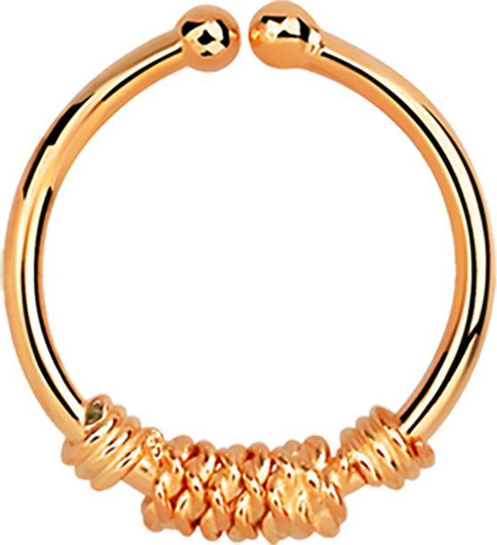 Star Piercing Fake Septum mit grosser und kleiner Seilwindung rosegold (925 Sterlingsilber)