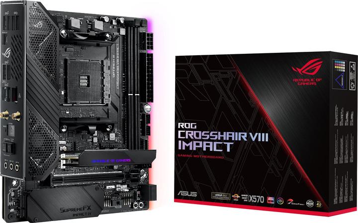 Actual product image ASUS ROG Crosshair VIII Impact (AM4, AMD X570, Mini-DTX)