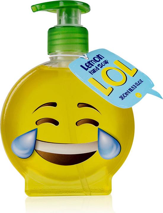 Produktbild Accentra Handseife EMOJI - LOL in Pumpspender, 350ml, Duft: Zitrone, Farbe: gelb/grün, VE 6/24