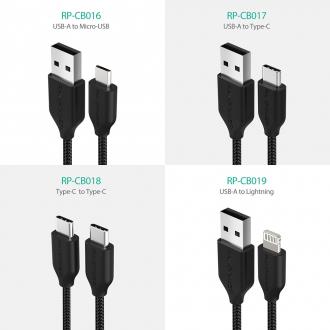 Image du produit RAVPower USB - Micro-USB-Kabel RP-CB016 - 0,9 m, weiss (0.90 m)