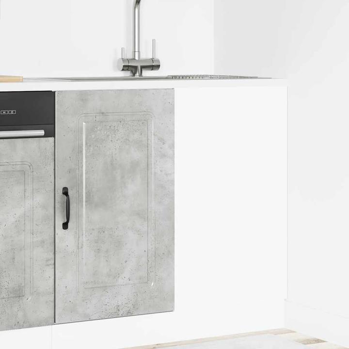 Image du produit VidaXL Élément bas de cuisine Kalmar Gris béton Bois composite Élément bas d'évier (86 x 46 x 81,5 cm)