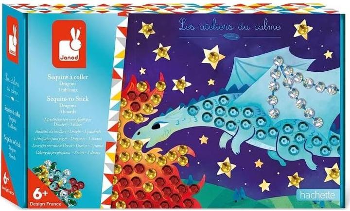Image du produit Janod Coffret Créatif Sequins à Coller Dragons