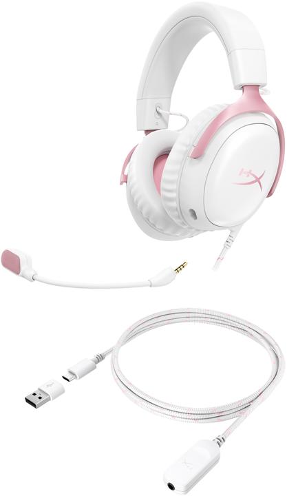 Actual product image HyperX Cloud III White/Pink Gaming Headset (Cable)