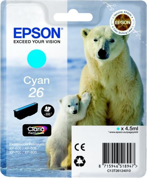 Actual product image Epson Claria Home Ink Cyan 26 (C)