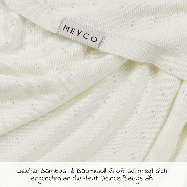 Immagine prodotto Meyco Coperta Baby Ajour - bambù - bianco sporco - 75x100cm (75 x 100 cm)