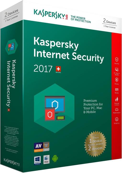 Image du produit Kaspersky Internet Security 2017 (2 Utilisateur, 12 mois)