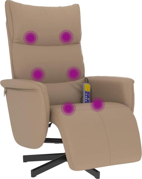 Actual product image VidaXL Massage chair with footrest cappuccino-brown
