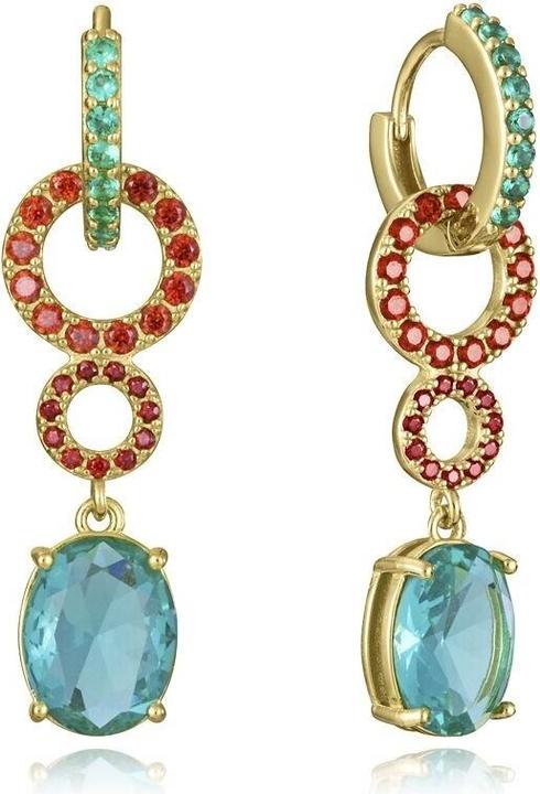 Image du produit Viceroy Bright gold-plated earrings with zircons 2 in 1 Elegant 13193E100-39