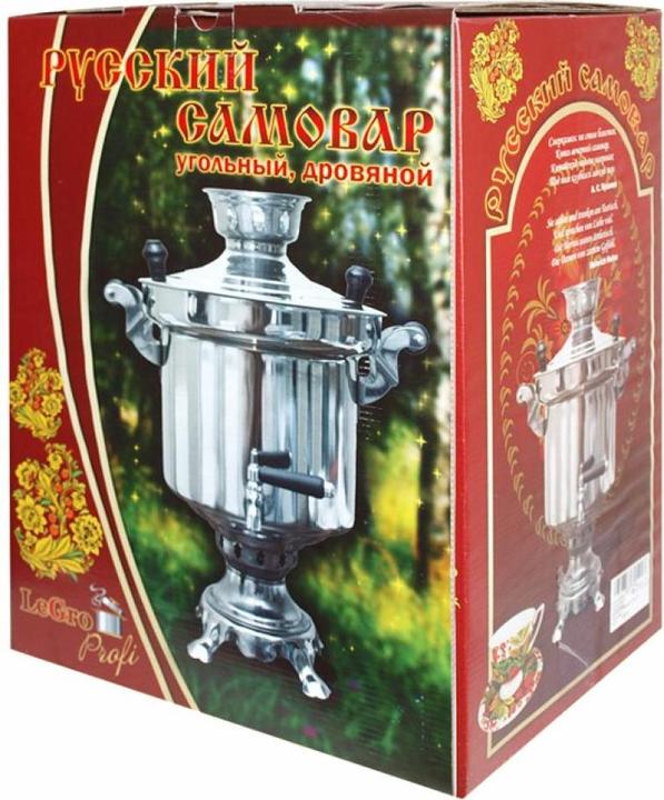 Immagine prodotto Legro Holzkohle Samowar mit Teekanne (5 l)