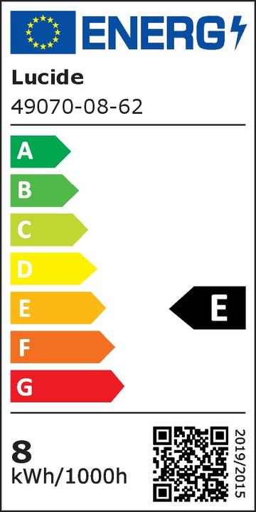 Energy Label Lucide E27 (E27, 8 W, 900 lm, 1 x, E)