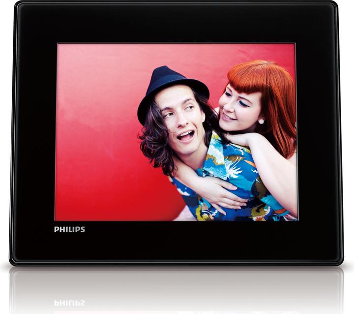 Produktbild Philips SPF4308, 8" Photoframe, JPEG, Schwarz (8", 800 x 600 Pixel)