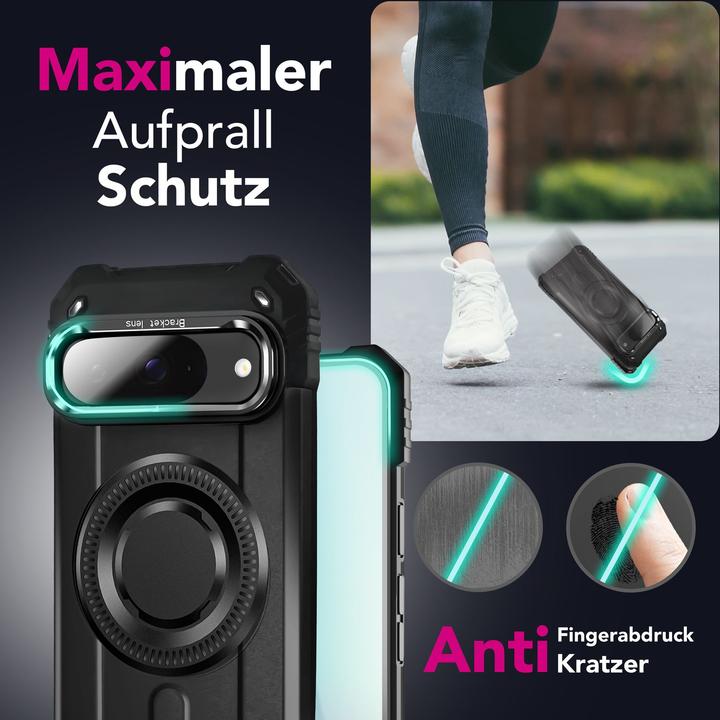 Image du produit Nalia Granite - Schlagfeste Panzer Hülle mit MagSafe & Kamera Standfuss - Military Cover (Google Pixel 9)