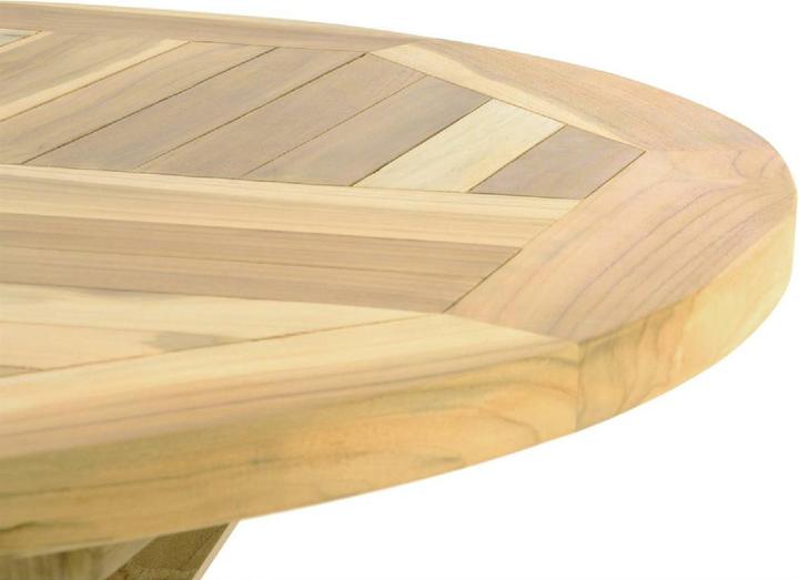Actual product image VCM Gartentisch Balkontisch Klapptisch hochwertig Teak Holz natur Ø80cm (80 cm)