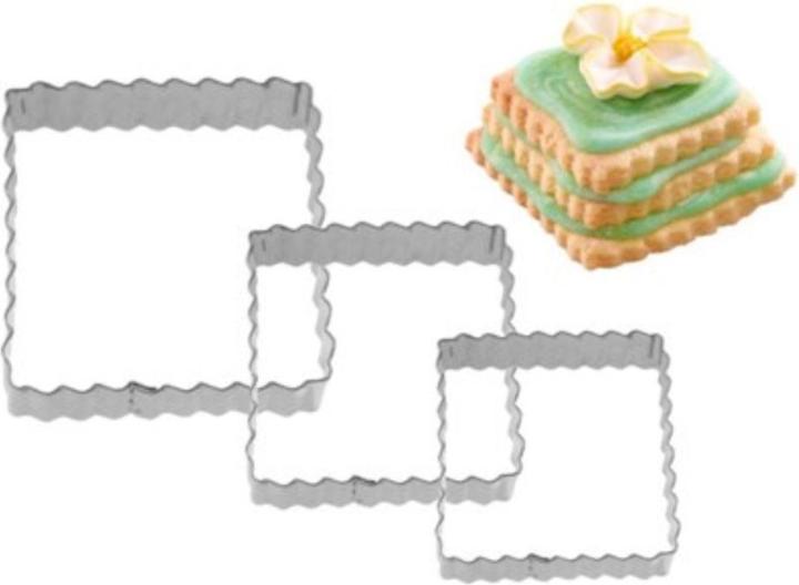 Produktbild Westmark 3 Stk. Terrassen-Ausstechformen "Quadrat gewellt", 4/5/6 cm