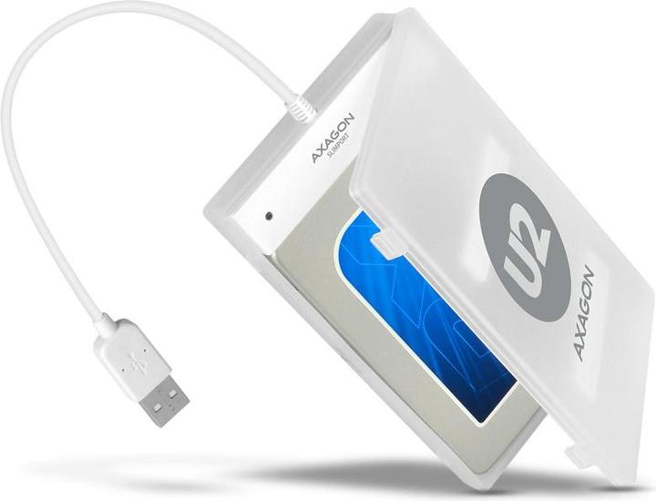 Productafbeelding Axagon ADSA-1S6 SLIMPort-adapter, USB 2.0, 2,5" SSD/HDD, SATA - met behuizing (2.5")