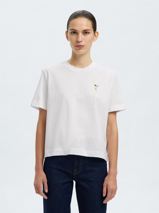 Actual product image Selected Femme Besticktes T-Shirt mit Rundhalsausschnitt (XL)