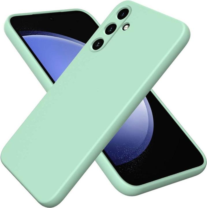 Actual product image Cover-Discount Galaxy A55 - Silicone rubber cover green (Samsung Galaxy A55)