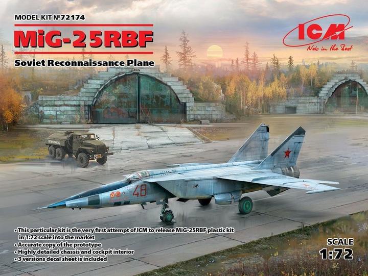 Actual product image ICM MiG-25 RBF,Soviet Reconnaissance Plane