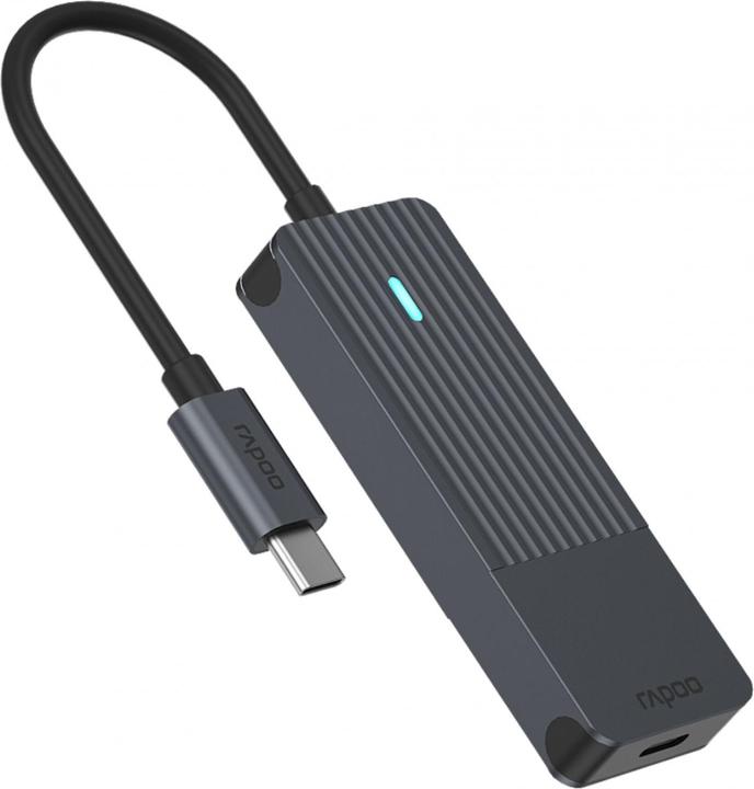 Produktbild Rapoo USB-C Hub, USB-C auf USB-A und USB-C, grau (USB-C, 4 Ports)
