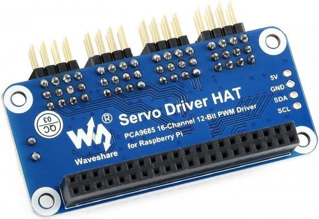 Produktbild WaveShare Servo Treiber HAT (B) für Raspberry Pi 16-Kanal mit I2C