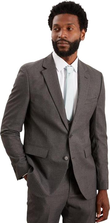 Burton Mens Herringbone Slim Suit Jacket (44)