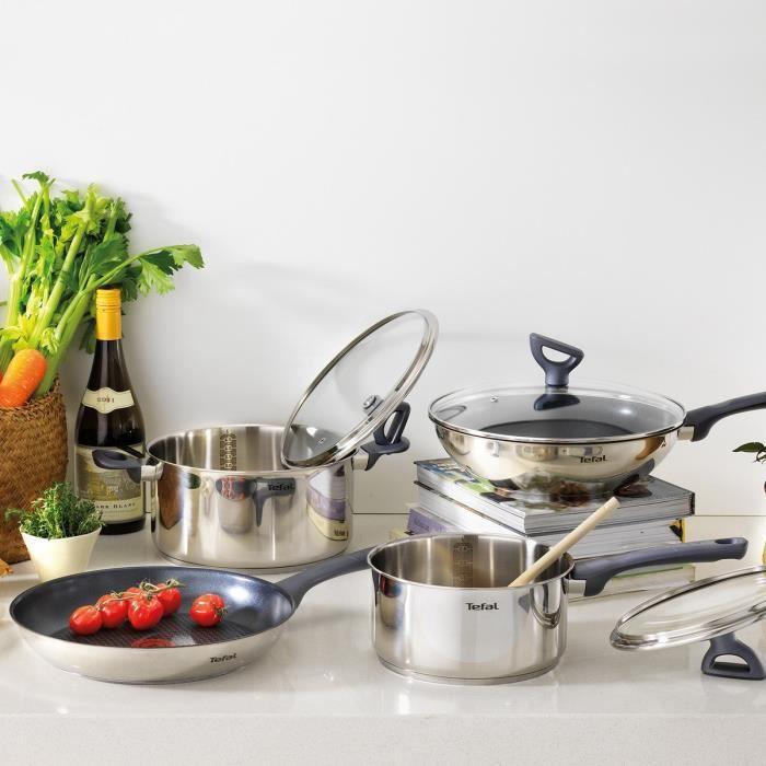Actual product image Tefal Daily Cook pan and pot set (11 pieces) (32.50 cm, Pot, Stainless steel)