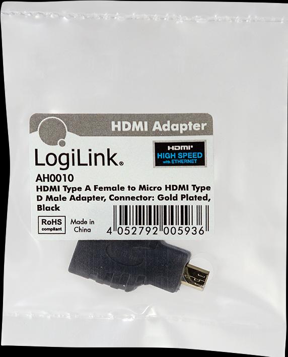 Actual product image LogiLink Micro HDMI to (HDMI)