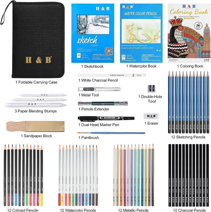 Actual product image H+B 75 piece drawing pencil set (75 x)