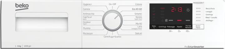 Actual product image Beko WUXS61032WI-IT front loading washing machine 6 kg 1000 rpm White (6 kg, Left)