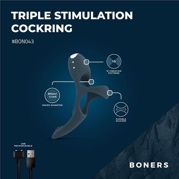Produktbild Boners Triple Penisring (4 cm)